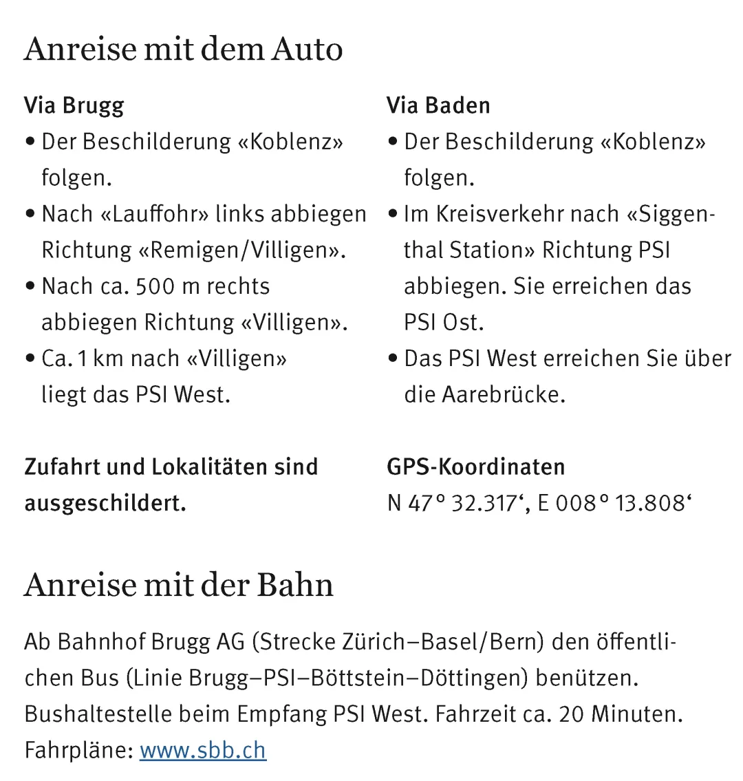 Anfahrt