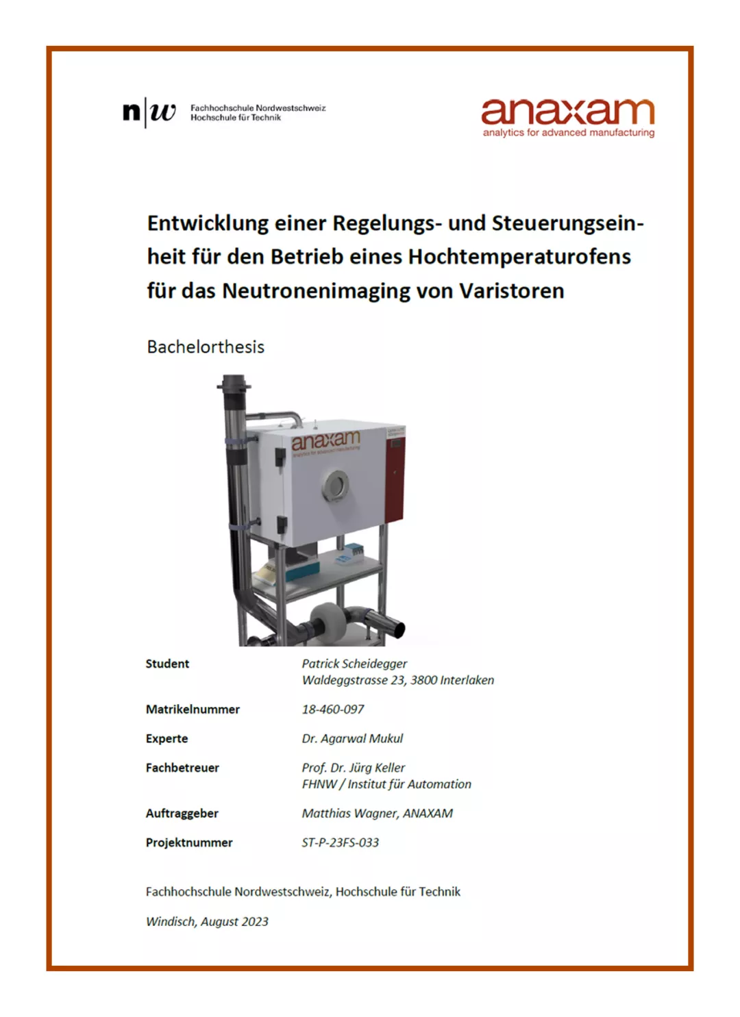 Titelbild Bachelorthesis Patrick Scheidegger